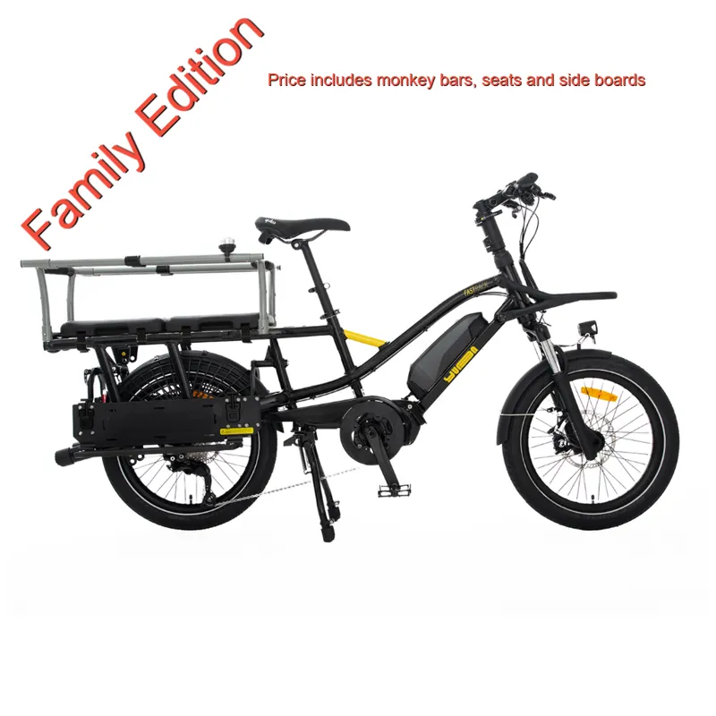 Yuba FastRack Compact Longtail Electric Cargo Bike Espresso